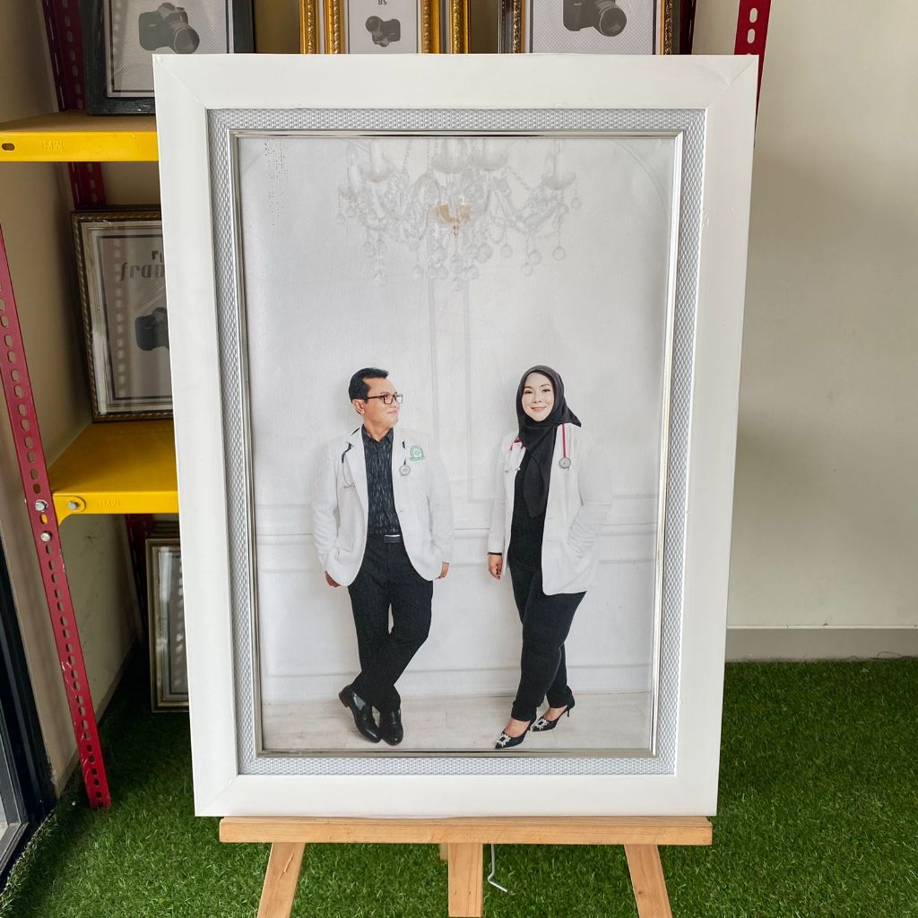 CETAK 40X60 BINGKAI MINIMALIS LAMINASI KANVAS TANPA KACA / FRAME 40X60 /CETAK 40X60 ANTI AIR