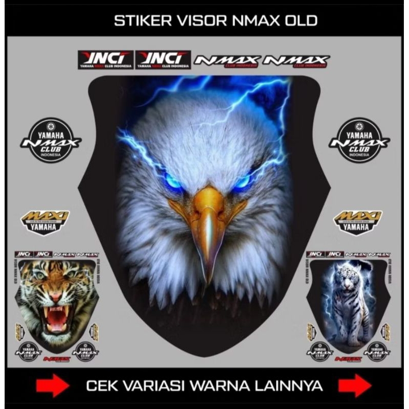 stiker visor Yamaha nmax old/variasi elang/