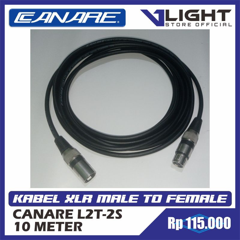 Kabel mic Stereo XLR Canare L2T-2S Jack Canon 10 Meter