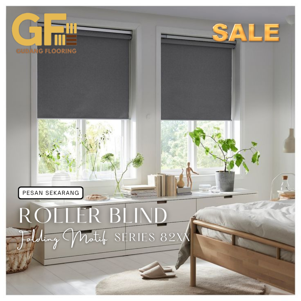 Roller Blind / Gordyn / Tirai Penutup Jendela / Shinichi Folding Motif 82xx