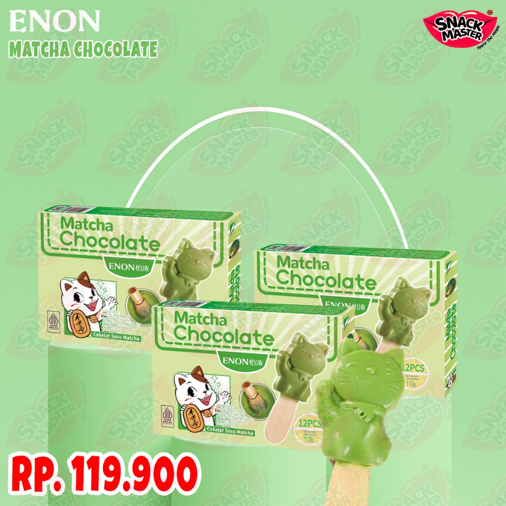 

[PAKET BUNDLE 3] Enon Karakter Animal Chocolate Stick 3 Pack 110g Matcha Chocolate Milk Chocolate, Dark Chocolate Camilan Manis