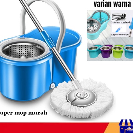 Potongan Alat Pel Lantai Super Praktis Spin Mop Super  Alat Pel Lantai Ultra Pel putar serbaguna spi