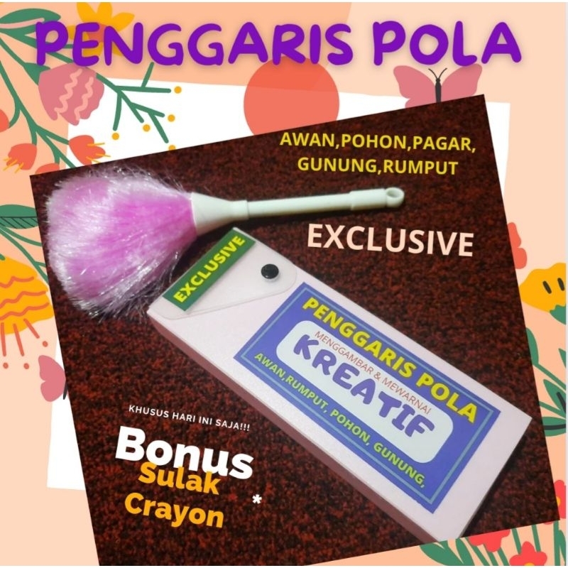 

Penggaris Pola Menggambar Awan,Gunung,Pagar,Pohon,Rumput, Ukuran A4 Isi 10 Bonus Sulak Crayon