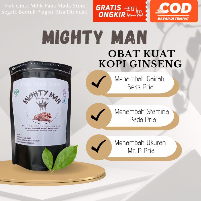 MIGHTY MAN kopi gingseng penambah stamina pria kopi pria dewasa kopi penambah stamina kopi herbal ko