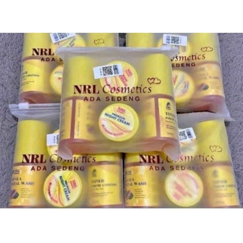 Bisa COD Paket Cream Nrl Kemasan Baru [ Kemasan Kuning ] Bercode Embos Cream Pemutih wajah ampuh sus
