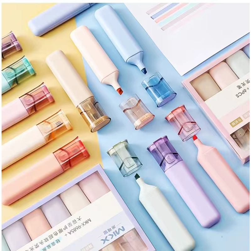 

Ay00! Pen Highlighter Macaroon 6 Warna Stabilo Highlighter Pastel Marker