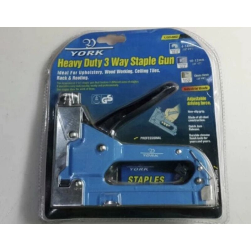 

hekter tembak YORK heavy duty 3way staple gun tacker YORK