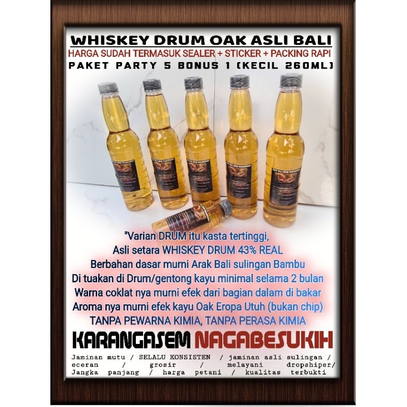 

[PAKET DRUM BESAR] paket 5 botol 640ml + 1 kecil herbal naga besukih asli bali