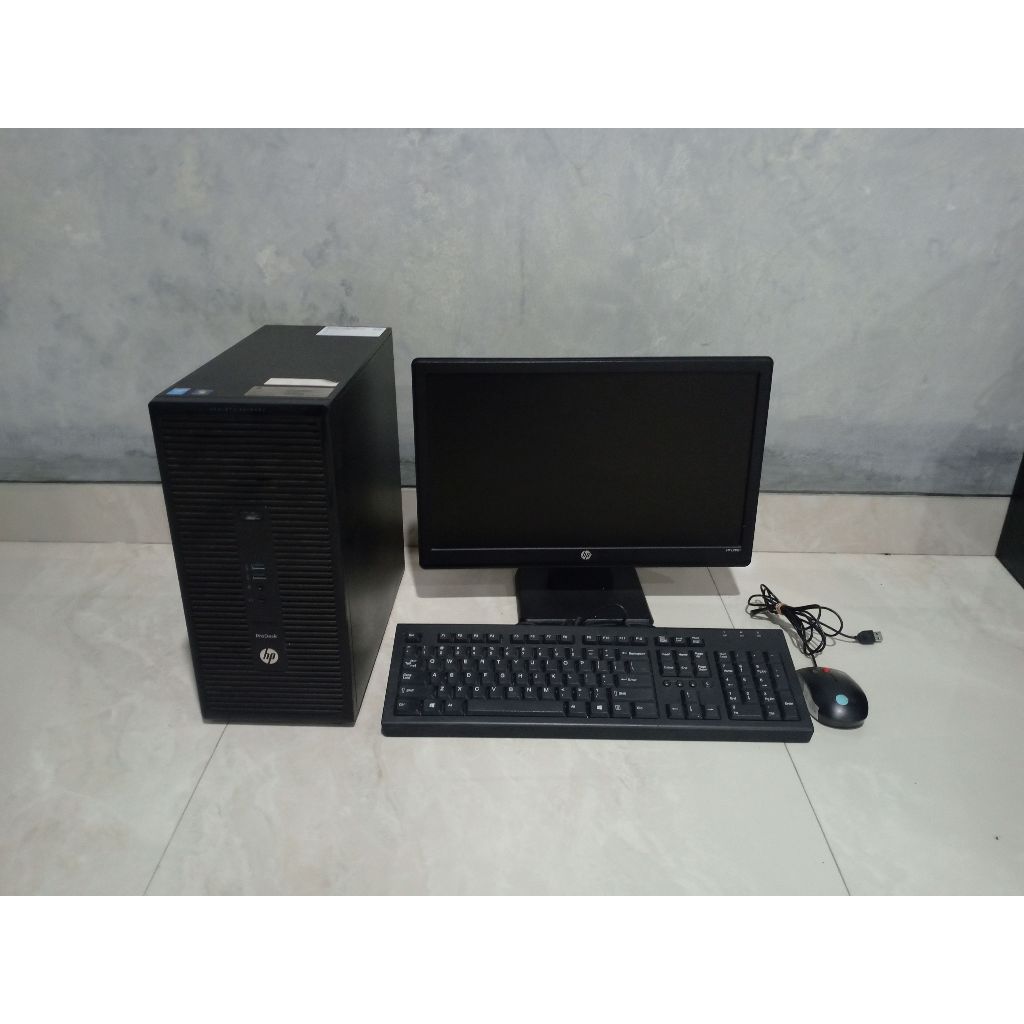 Paket HP ProDesk Core i3 RAM 4GB HDD 500GB+ Monitor 19 Inch - Siap Kerja