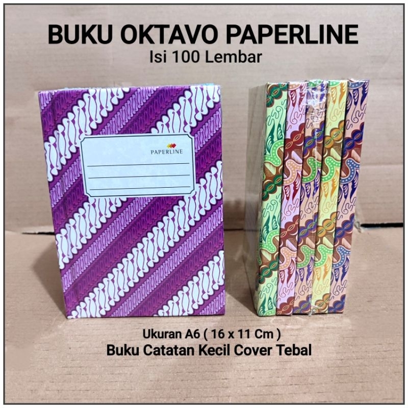 

1 Pak Buku Oktavo 100 Lembar Isi 5 Pcs PAPERLINE ( Buku Kecil 16 x 11 Cm )