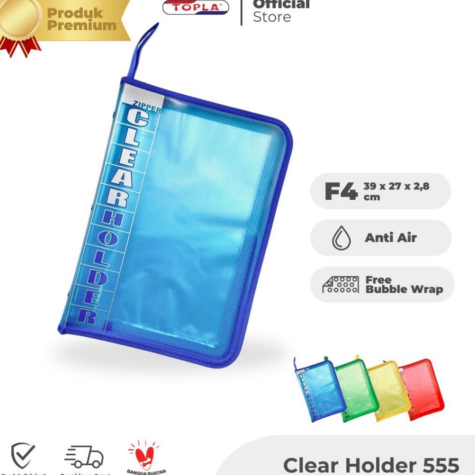 

KODE G24Y TOPLA Clear Holder 555 Dokumen Keeper resleting map ijazah rapor ukuran F4 isi 1246 File