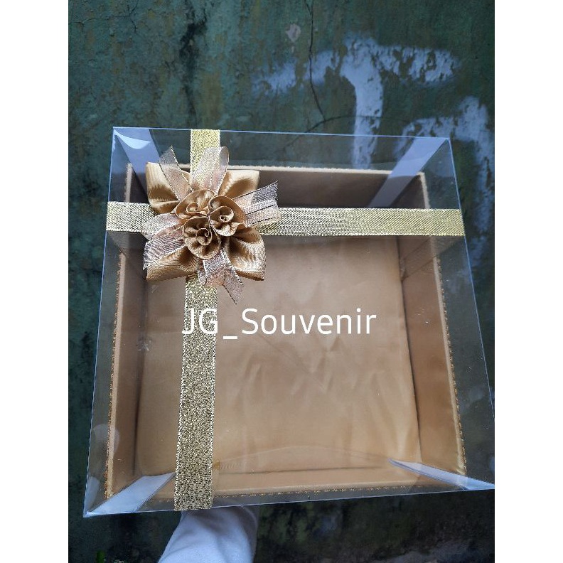 

MURAHMERIAH Kotak Hantaran Seserahan Mika Tempat Kue warna gold