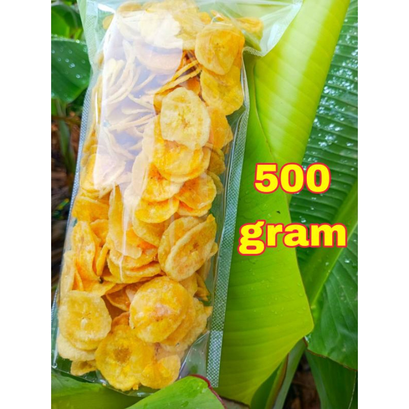 

KERIPIK PISANG 500GRAM GURIH RENYAH MANIS•KRIPIK PISANG KOIN