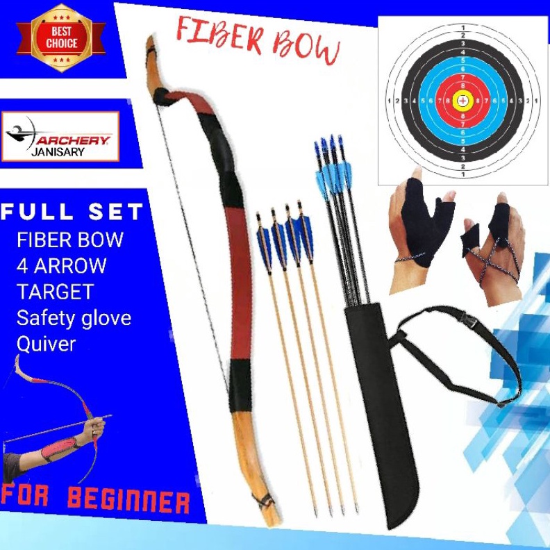 KODE P33T busur panah Horse bow fiber untuk pemula