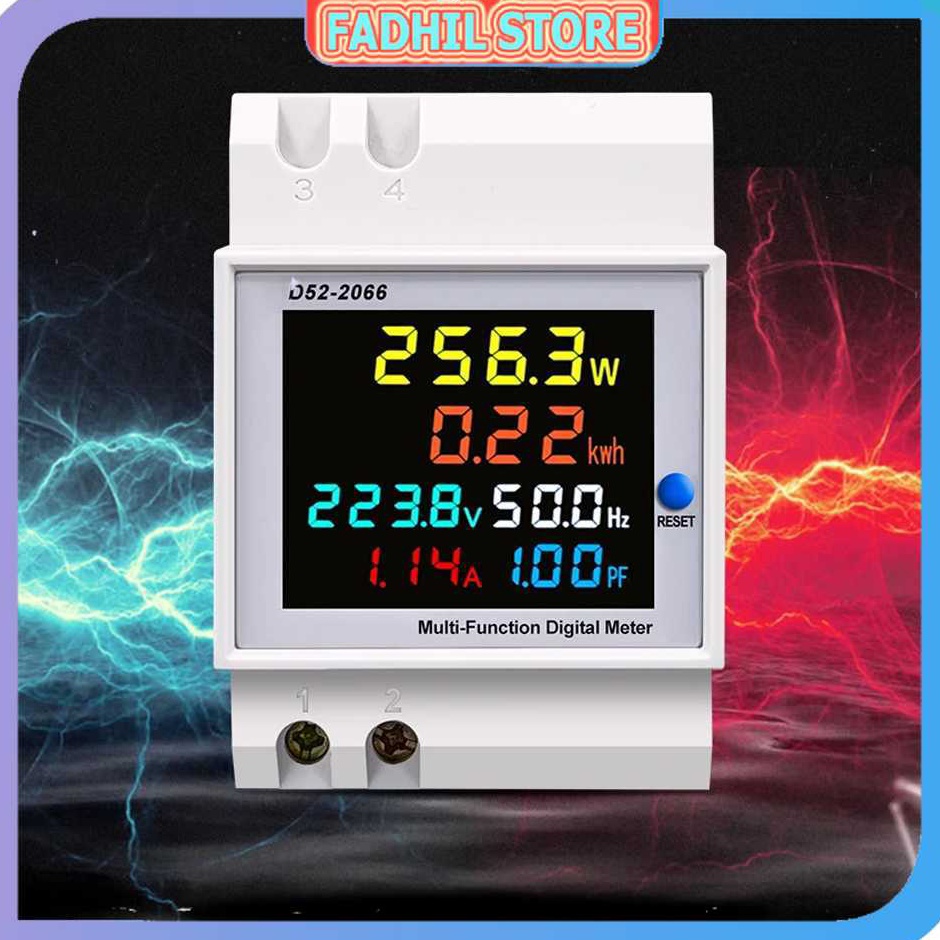 KODE E82H FS  ZUYIYI Meteran Listrik Digital Display Din Rail Single Phase 3V 1A  D52266