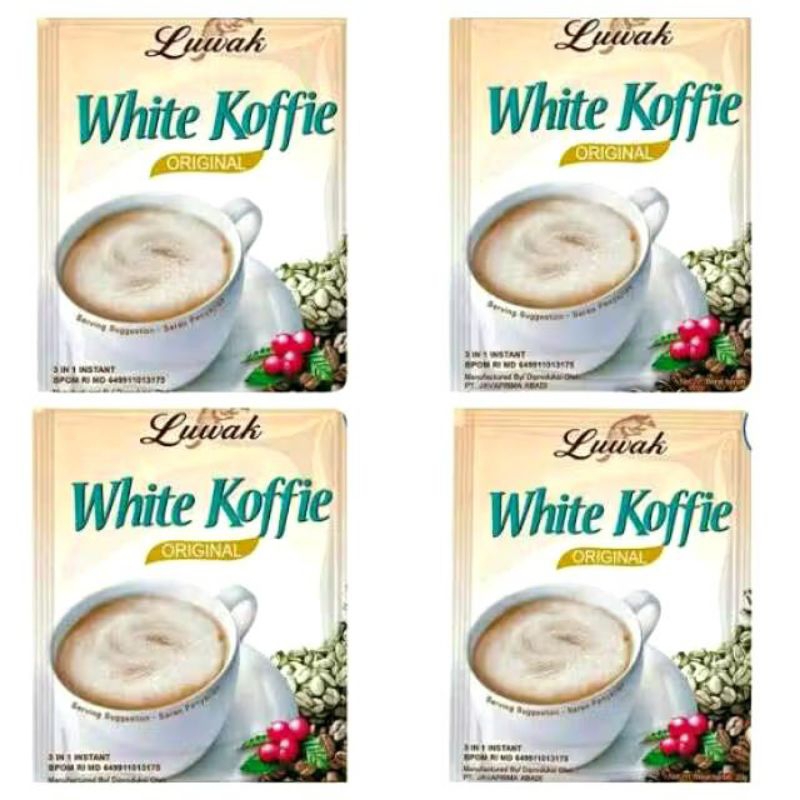 

KOPI LUWAK WHITE KOFFIE Sachet - 1 renceng isi 10 pcs 20g