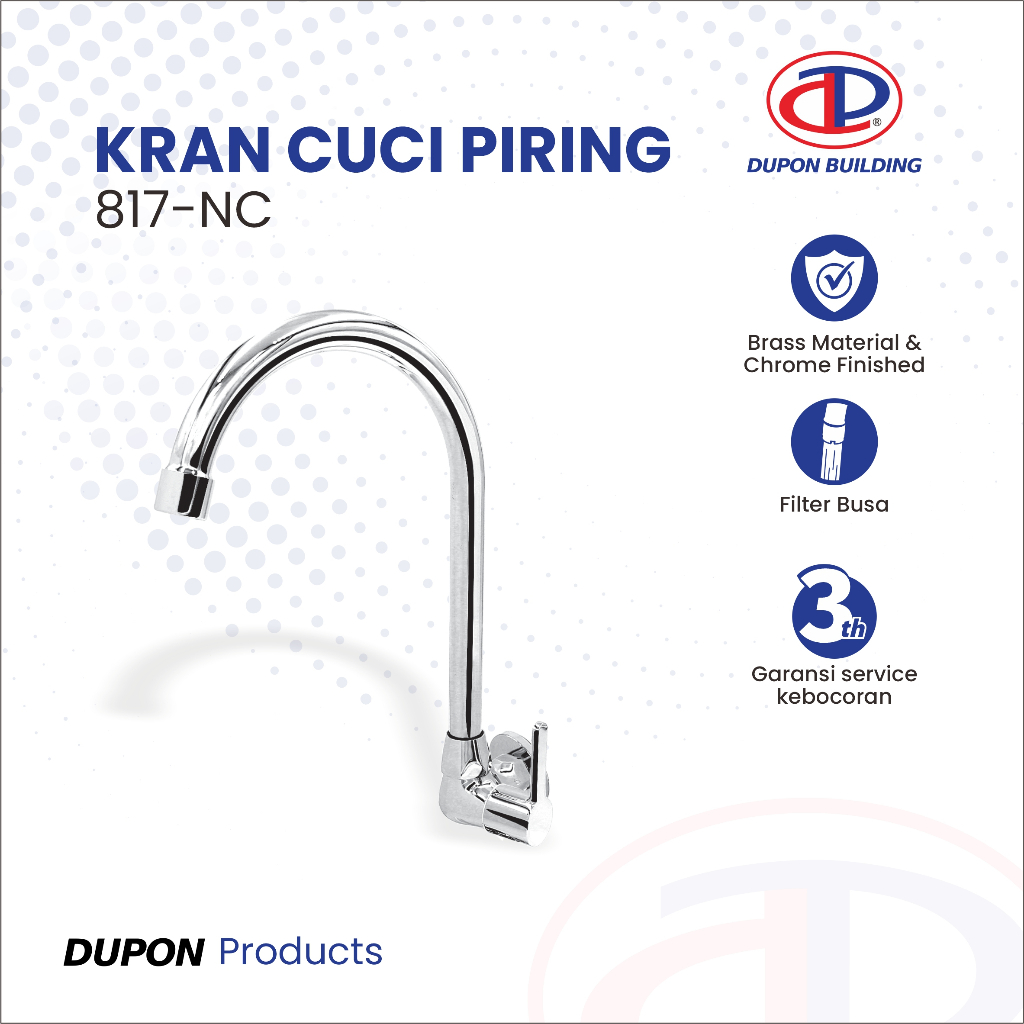 DUPON Kran Dapur Sink Angsa Cuci Piring Tembok Dinding Wall Sink Faucet 817-NC