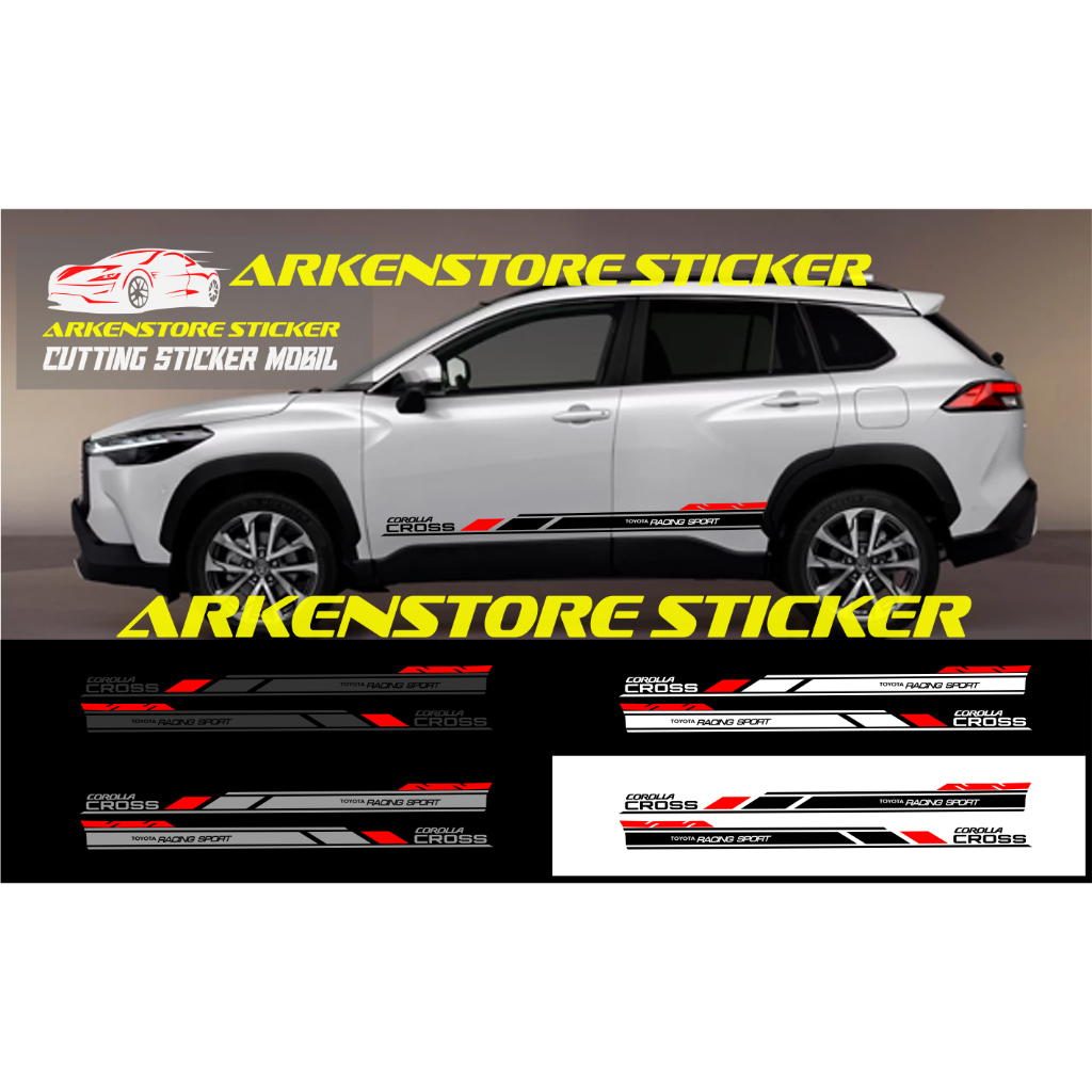 Sticker toyota corolla cross sticker stiker mobil corolla cross sticker list corolla cross