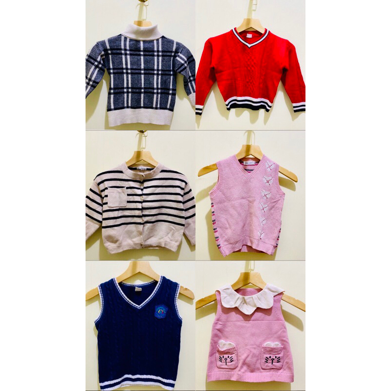 Rajut Anak Vest Cardigan Sweater Dress pl