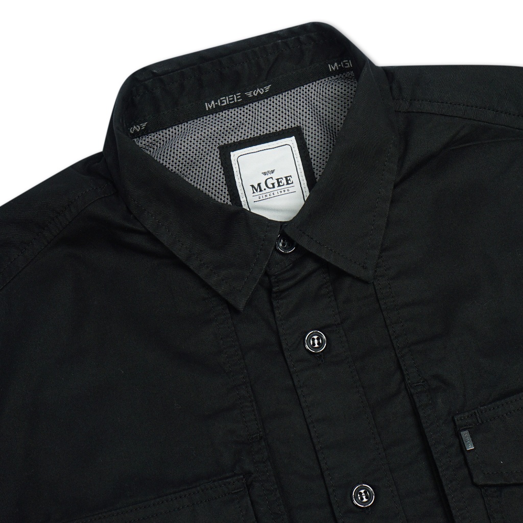 Kemeja Original MGEE - Kemeja Kerja Outdoor Lengan Pendek Pria Original MGEE Travis CKPR 026 Black