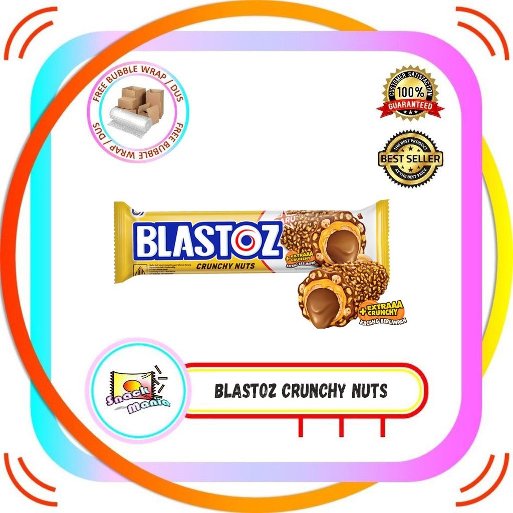 

Tango Wafer Blastoz Crunchy Nuts Peanut 24 gr Sachet Kacang Coklat