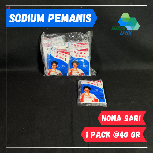 

Pemanis Makanan dan Minuman Cap Nona Sari isi 40gr x 10 pack / Sodium Manis/ Natrium Siklamat