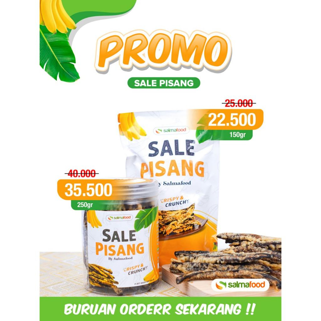 

Sale Pisang Ambon Bandung - Sale Pisang Jari Kering Kemasan Pouch Premium