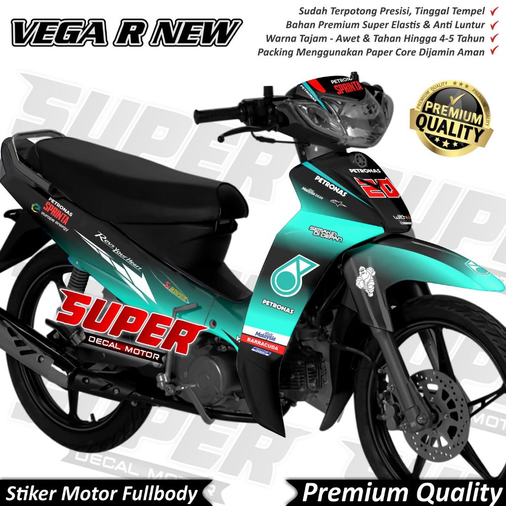 Stiker Decal Motor Yamaha Vega R New Full Body Variasi Petronas