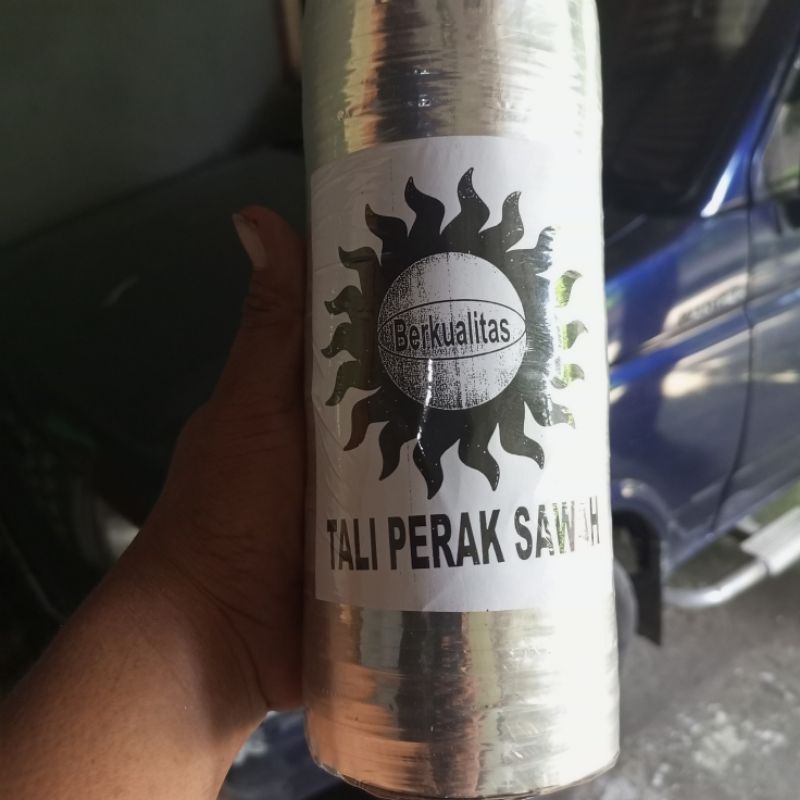 Tali Perak/Tali plastik pengusir burung Pipit di Sawah