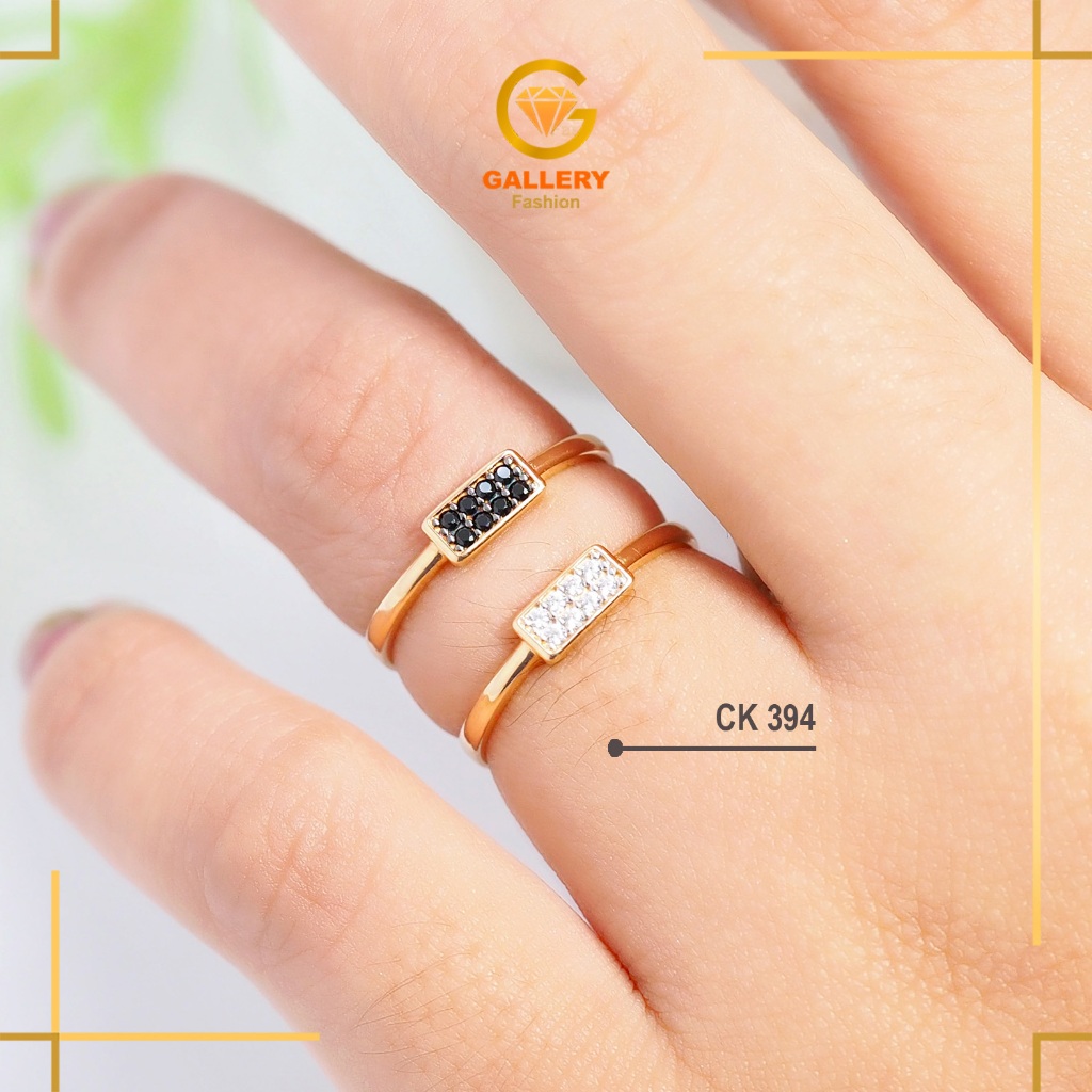 Cincin Emas 16K dan 8K Gold Plat Batu Berwarna CK 394