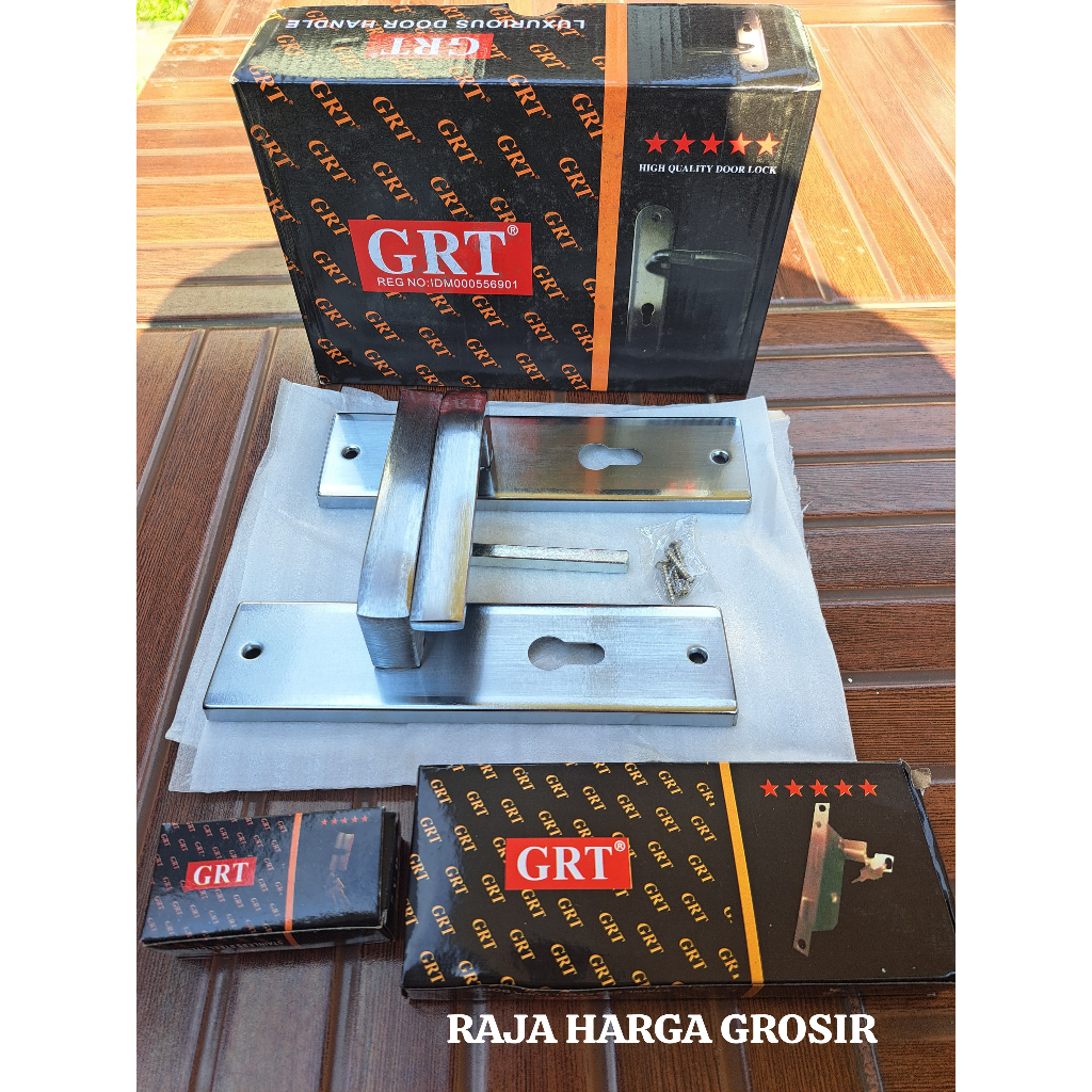 Piyugardening Handle Plat Pintu Medium Grt 999 Sn/Cp Gagang Kunci Tanggung