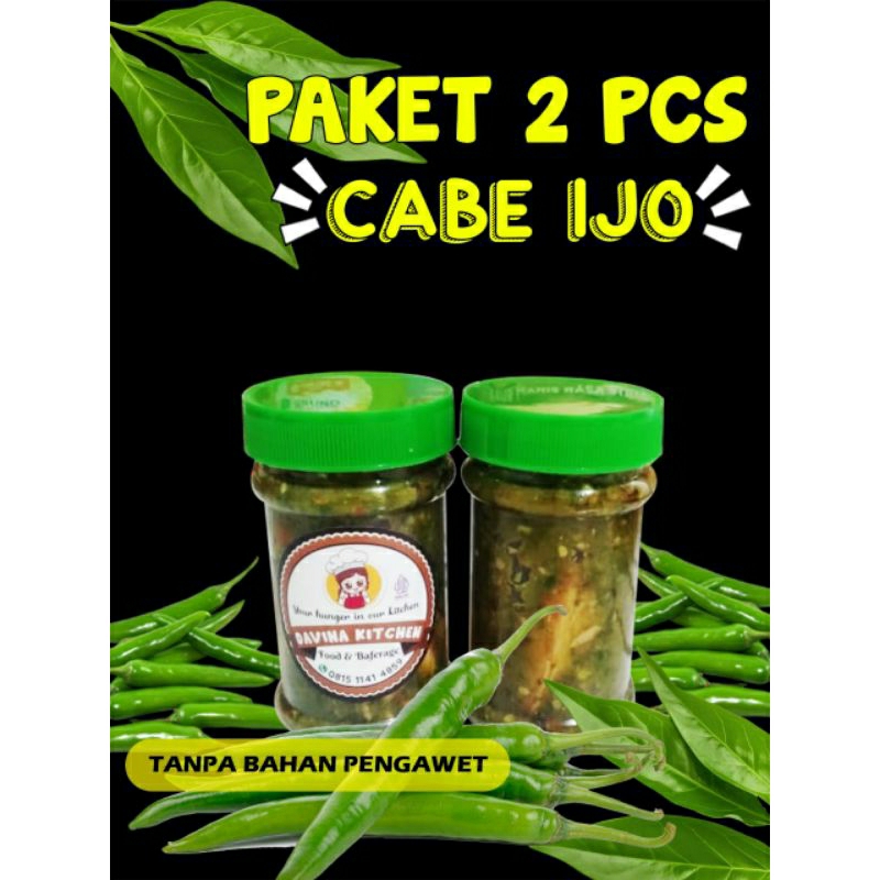 

Paket 2 pcs sambal tongol cabe ijo