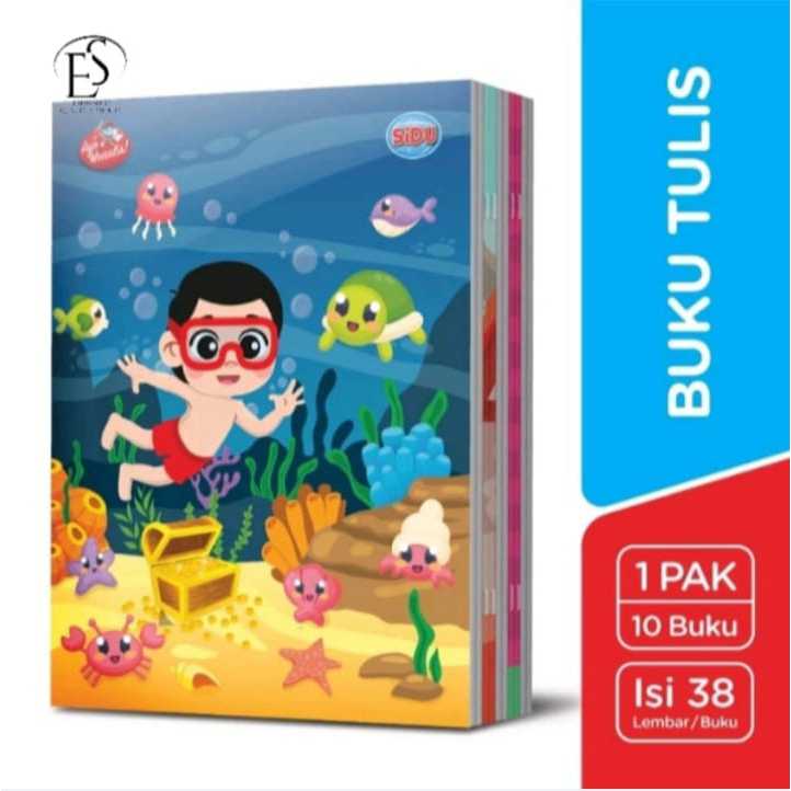 

Buku Tulis Sinar Dunia 38 Lembar 1 Pack Isi 10 Halus/Strimin~Ercitdahshop19