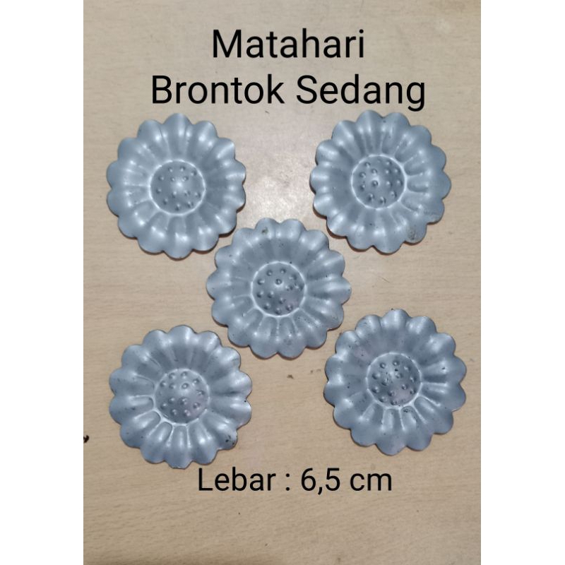 Bunga Matahari Brontok sedang ornamen pagar besi