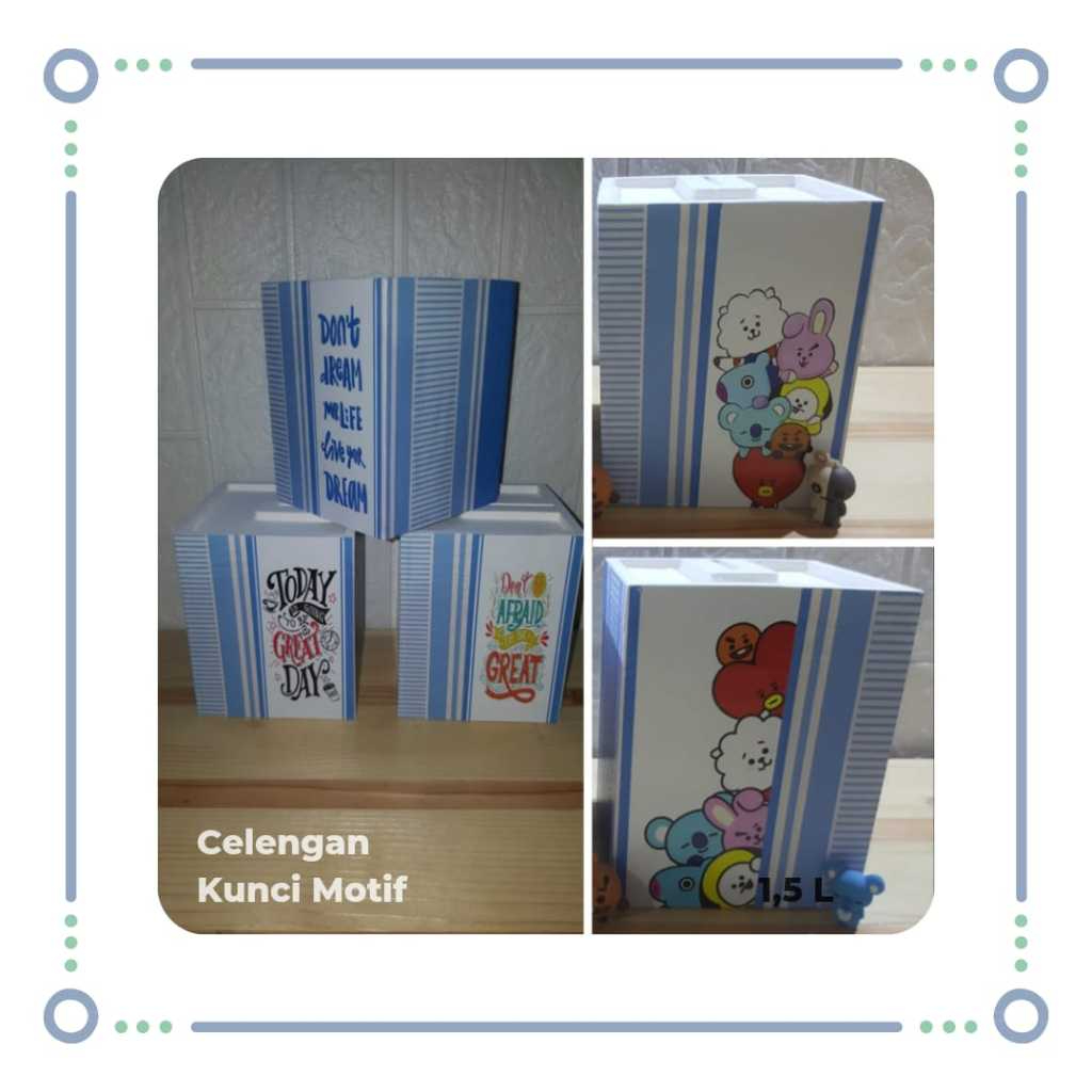 Celengan Motif karakter + KUNCI Celengan Viral