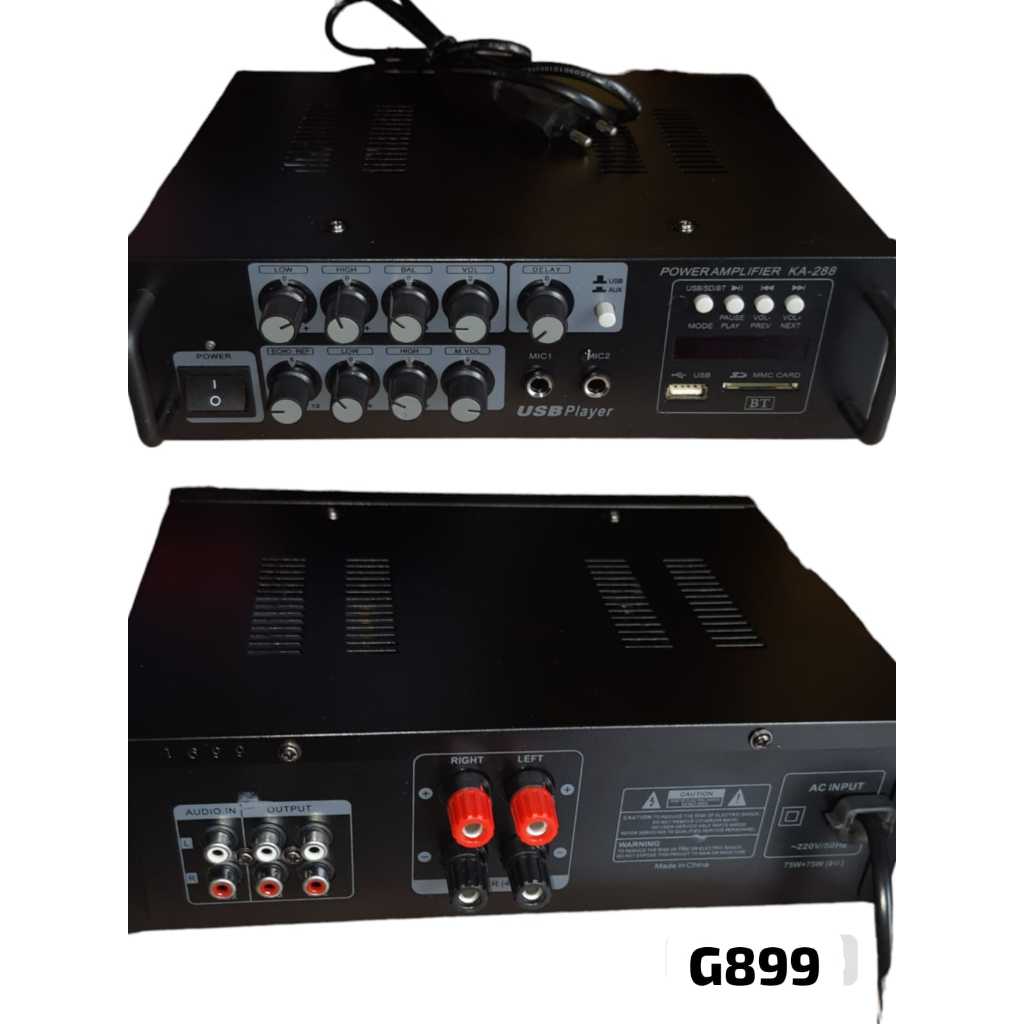 G899 ORI AMP LIFIER POWER AMPLI BONUS MIC MICROPHONE MINI USB BLUETOOTH BT USB SD CARD RADIO POWER D