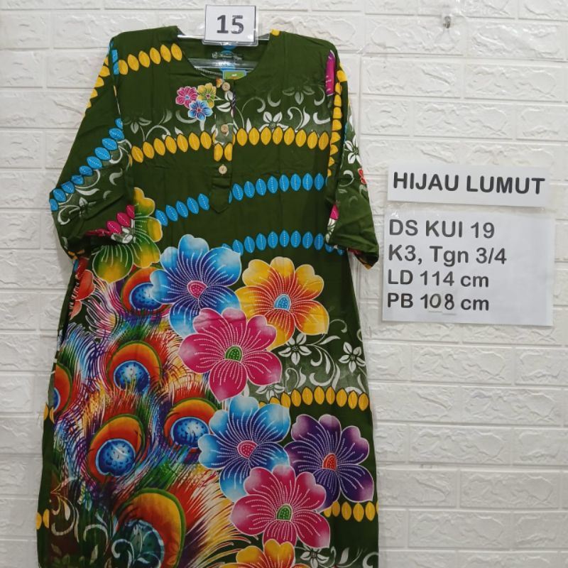 Daster Ibu Ibu Emak2 Orang Tua Jumbo Kencana Ungu Asli Premium Tebal Motif Bunga Baju Daster Sehari 
