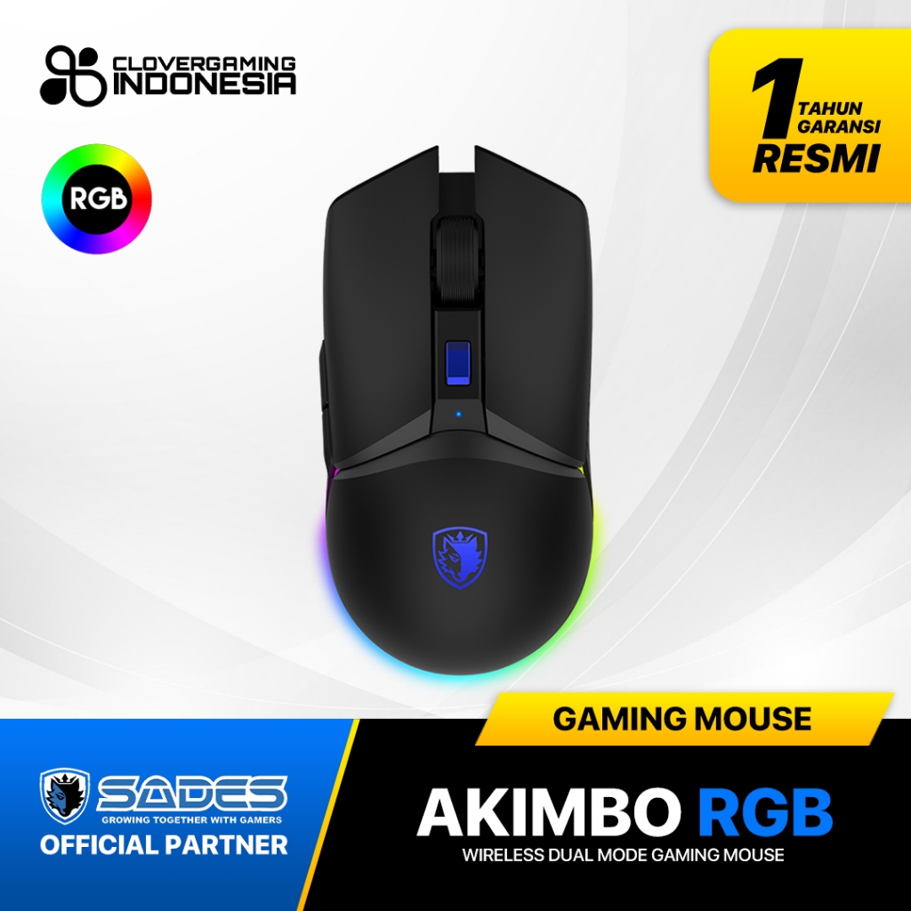 Sades Akimbo RGB Wireless Dual Mode - Mouse Gaming