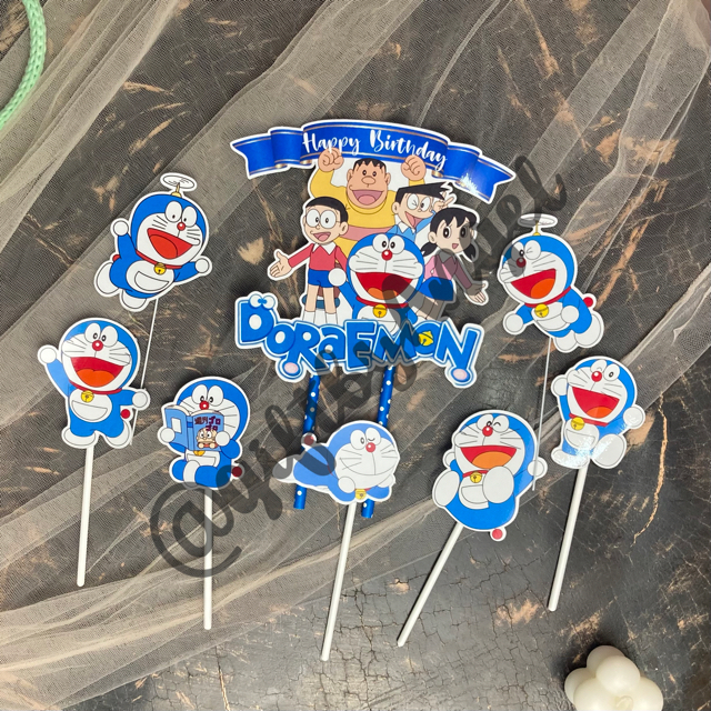 

Cake Topper Doraemon Happy Birthday / Dekorasi Kue Ultah Karakter Premium