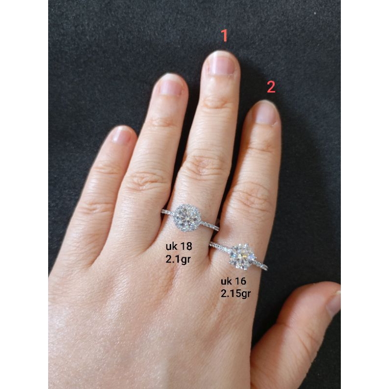 Cincin Emas Amero Bermata Kadar 750/17K