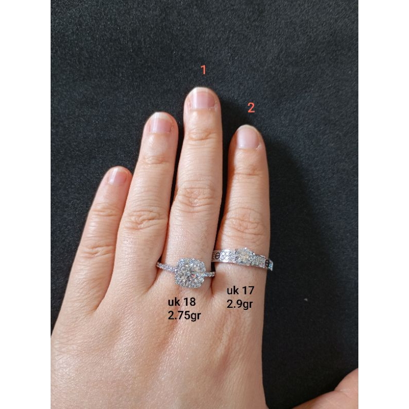 Cincin Emas Amero Bermata Kadar 750/17K