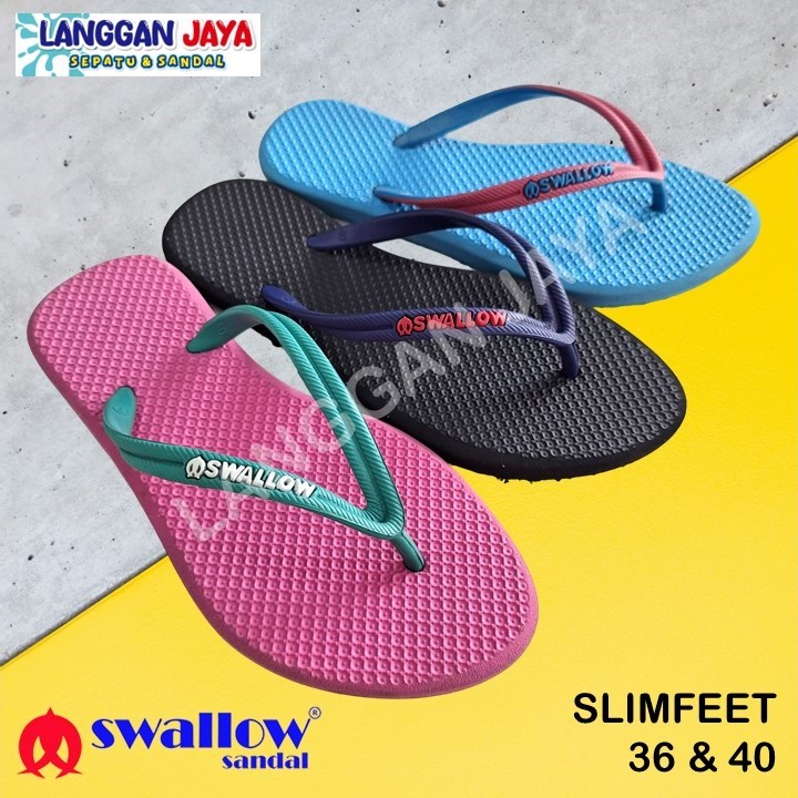 [PROMO TERBATAS] SANDAL JEPIT SWALLOW PREMIUM SLIMFEET WANITA SIZE (38 & 40) LEBIH LEMBUT ANTI SLIP