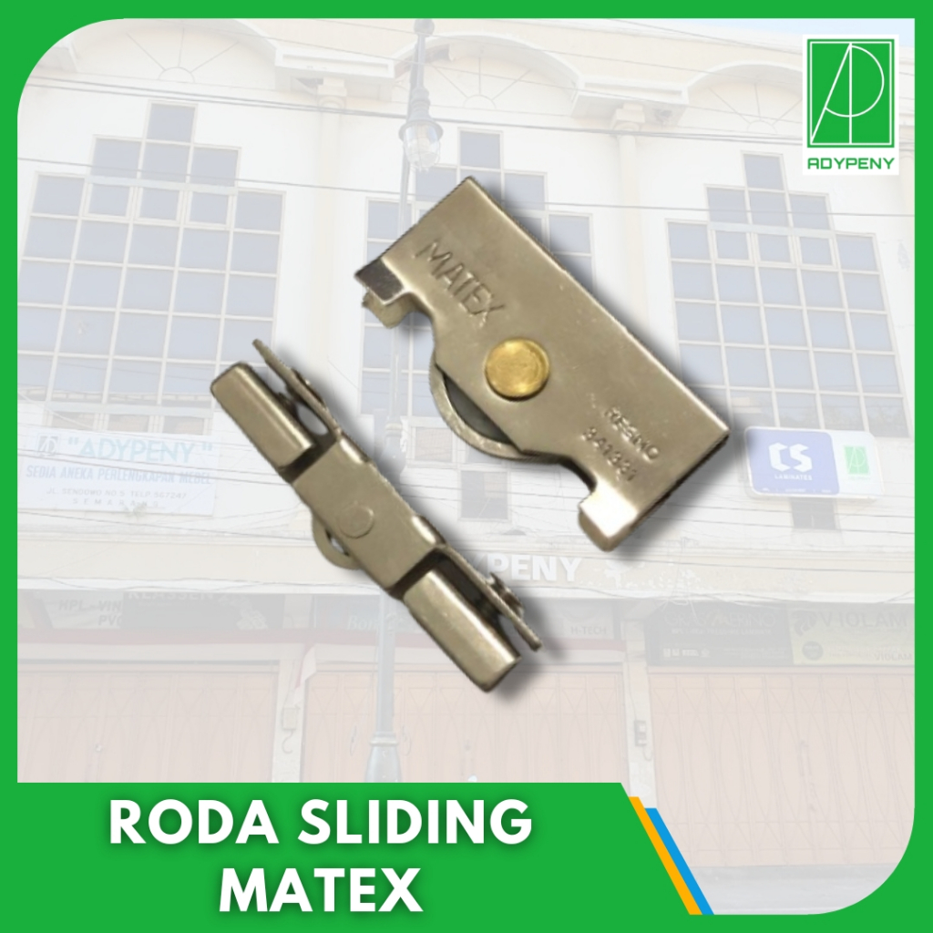 Roda Rel Sliding Etalase Kaca Showcase Lemari Geser Matex