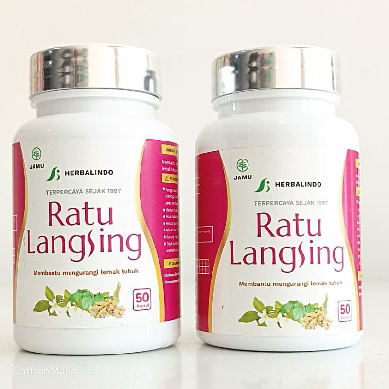 100% Asli Ratu Langsing - Herbal Diet Cepat - Pelangsing Alami 50 Kapsul