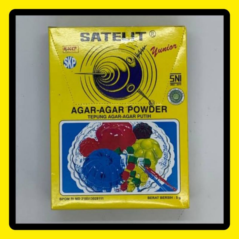 

bubuk agar agar setelit putih merah hijau 7 gram