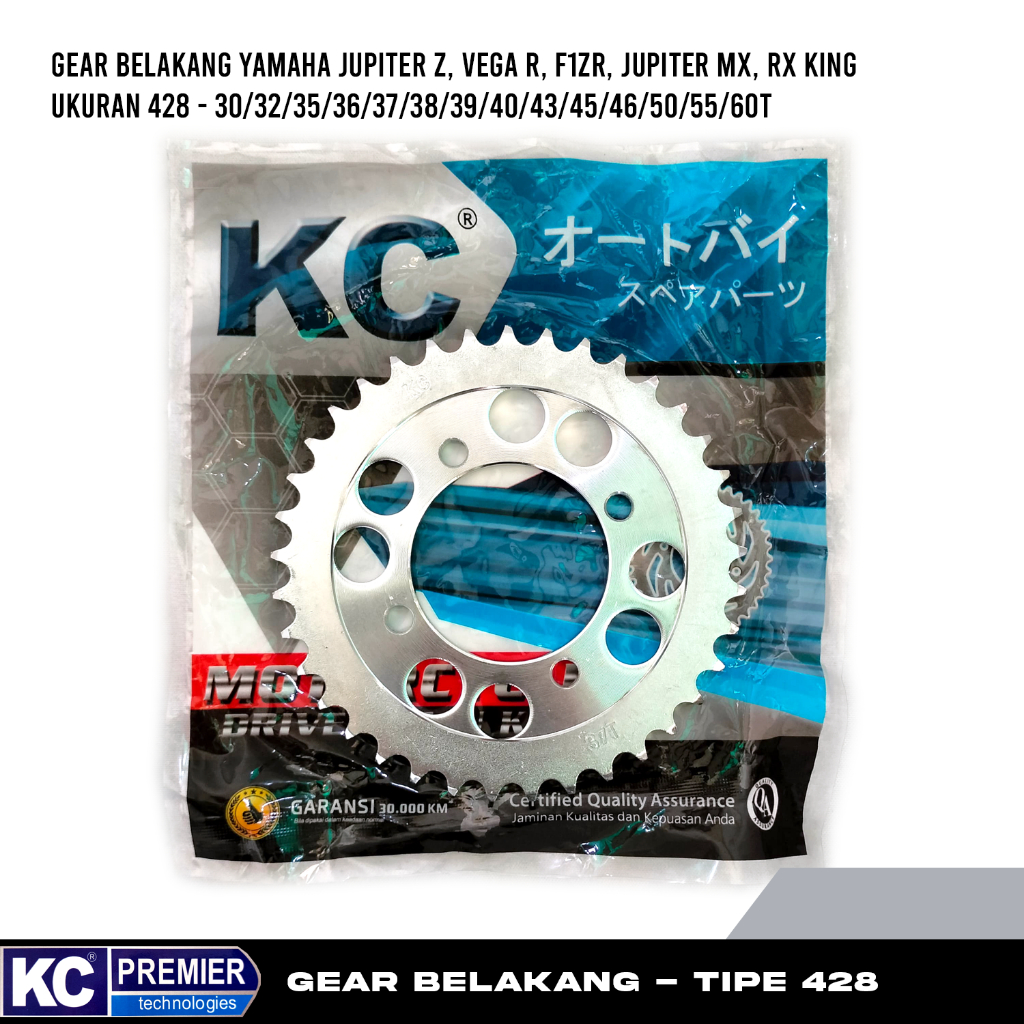 GEAR GER GIR BELAKANG JUPITER Z VEGA R F1ZR JUPITER MX RX KING FORCE 1 ALFA UKURAN 428 30/32/35/36/3