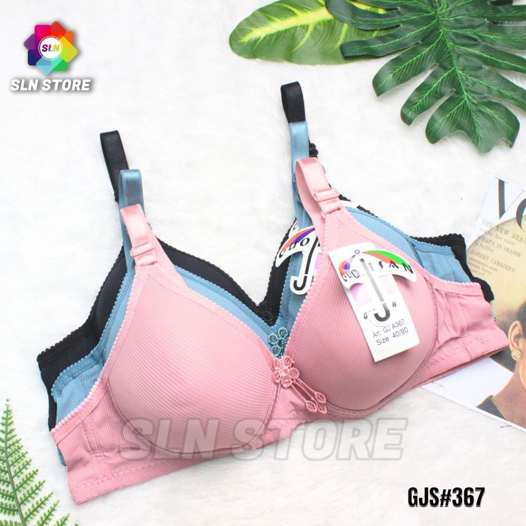 BRA PEREMPUAN GUOJISAN POLOS SUPER SOFT BH WANITA CUP A TANPA KAWAT