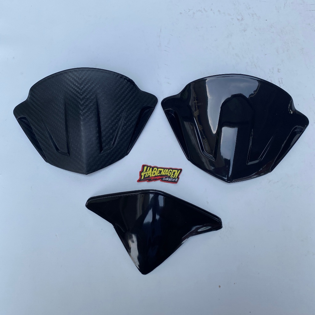 Visor Windshield Hitam Karbon Mini Kecil Besar Honda Beat karbu Fi Esp Vario 125 150 Led New
