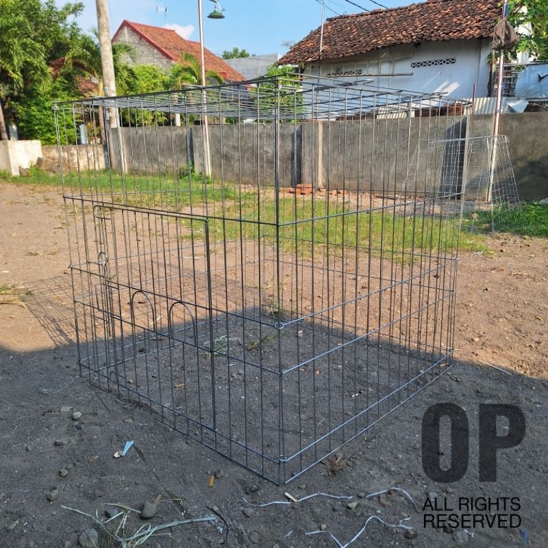 Kandang ayam lipat galvanis