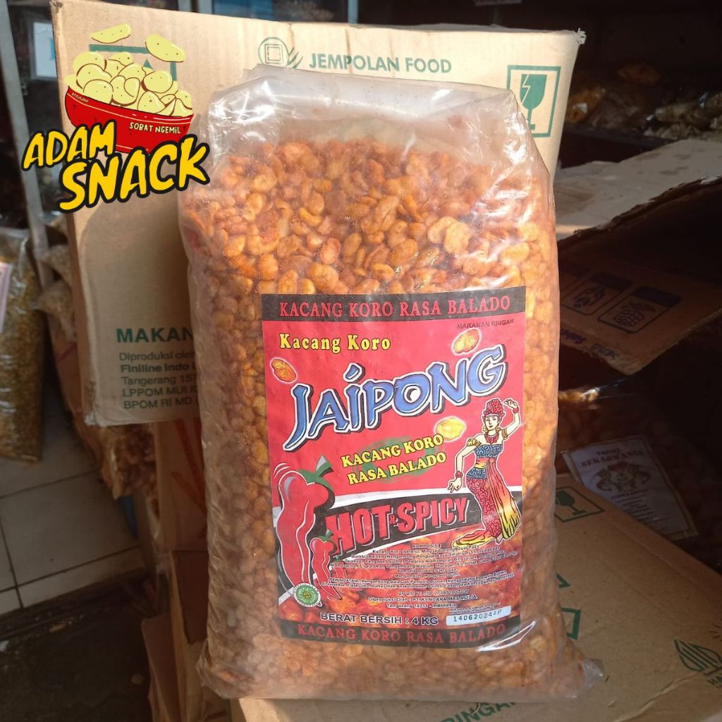 

KACANG KORO MERSI BAL ISI 4 KG/ KORO KUPAS BALADO DAN ASIN RENYAH - COD DAN SAMEDAY